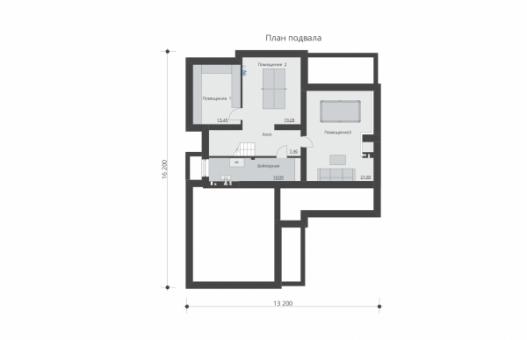 Двухэтажный жилой дом с подвалом, гаражом, террасой и балконом.